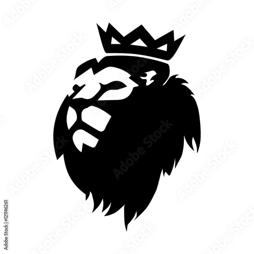 Fototapeta Naklejka Na Ścianę i Meble -  Royal lion with crown