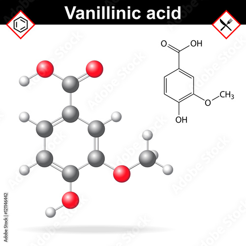 Vanillic acid molecule flavoring agent