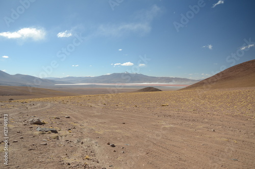 Panoramic view of wide Altiplano Bolivia