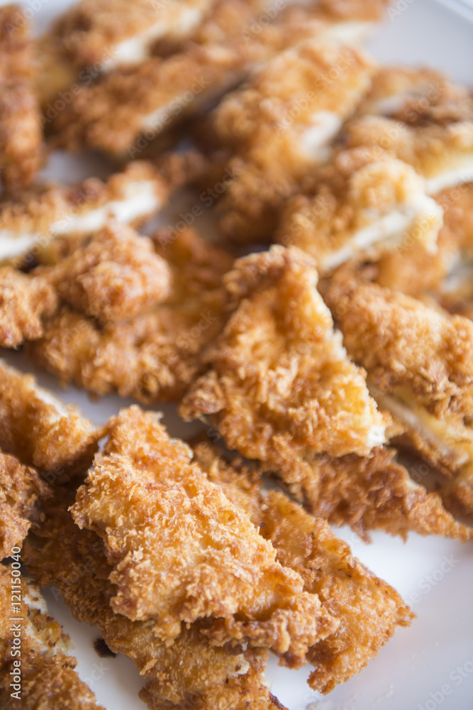 fried chicken in buffet line for lunch fried chicken in buffet line for lunch