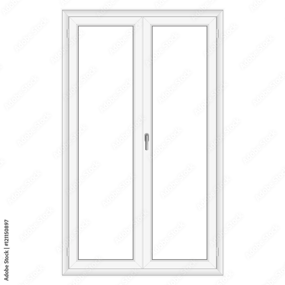 White PVC vector door White PVC vector door