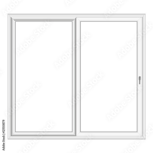 White PVC vector bay window