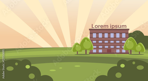 School Building Estate Exterior City View