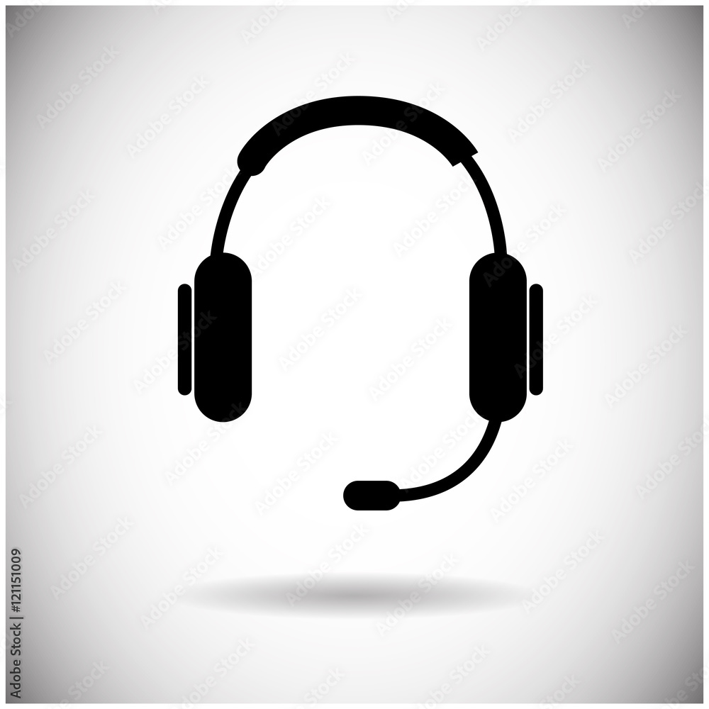 Headphones Web Icon Black Earphones Headphones Web Icon Black Earphones