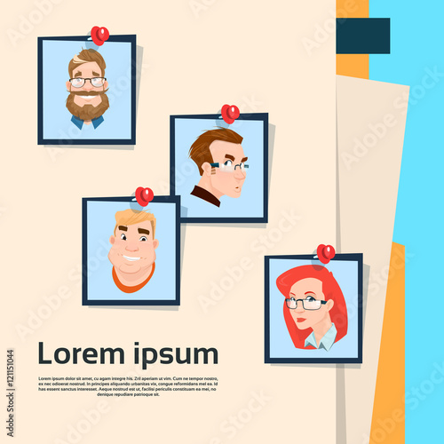 Business People Photos On Document Folder Corporate Team Information