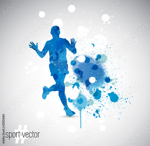 Marathon runner. Vector illustration
