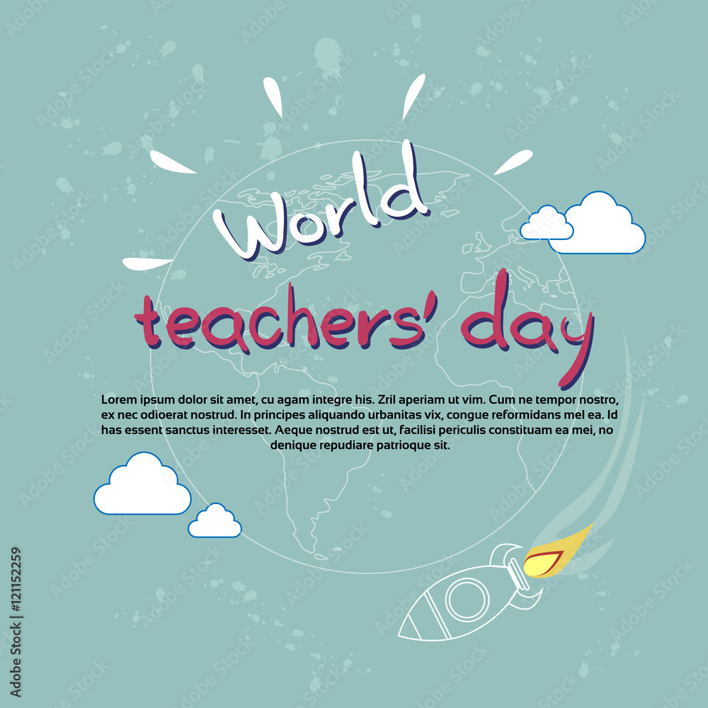 Fototapeta International Teacher Day World Holiday Banner