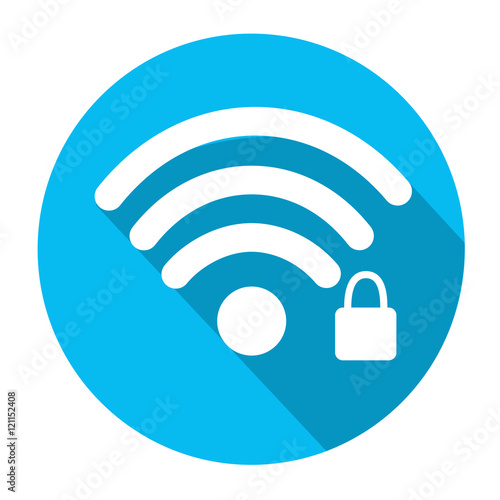 WIFI Signal Icon Locked Wireless Connection