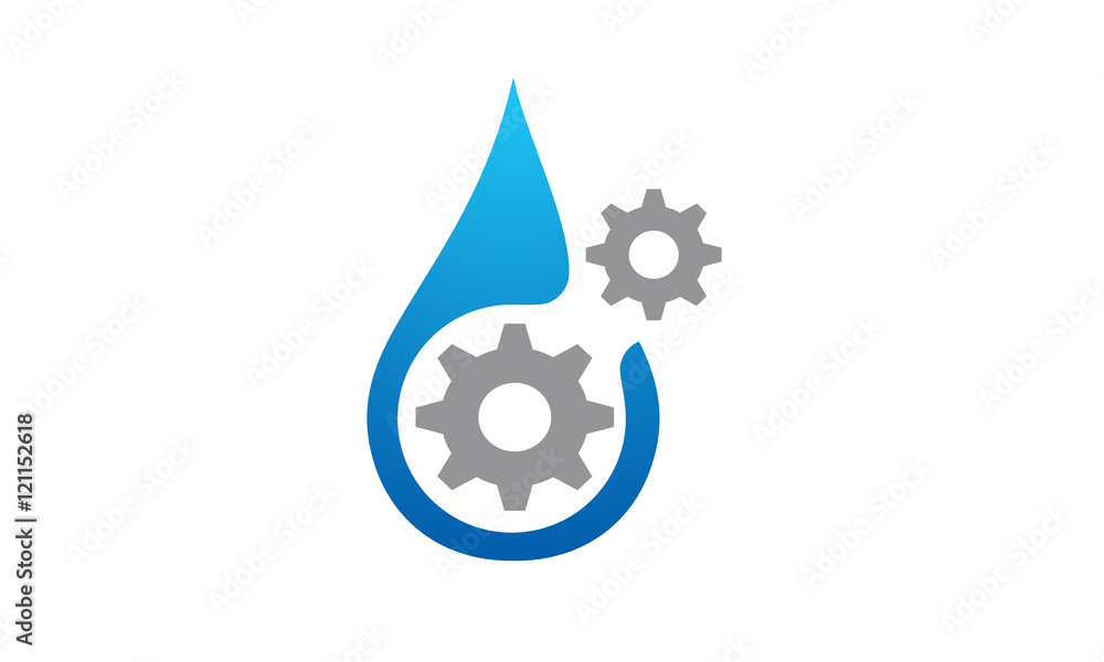 Naklejka premium gas oil mechanism symbol logo