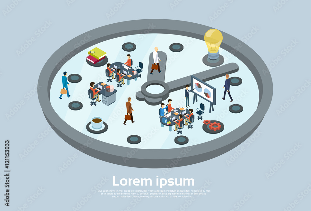 Business People Working Hour Clock Time Management Business People Working Hour Clock Time Management