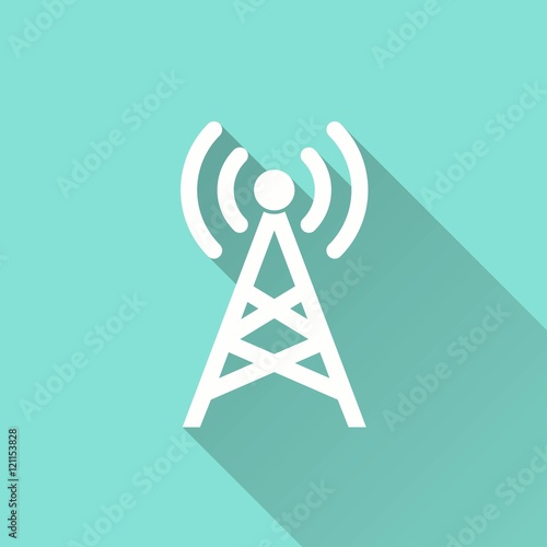 Communication tower - vector icon.
