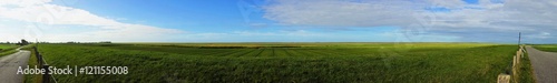 Panoramic view of the North Sea at low water