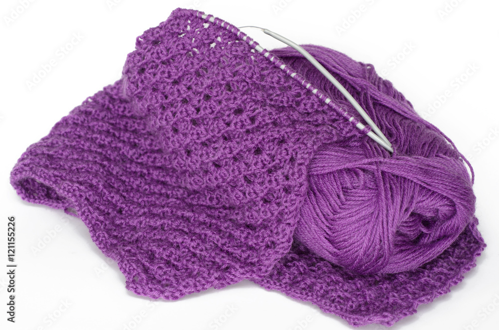 Fototapeta premium Ball of Yarn and Knitting Needles