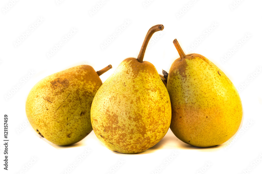 Three pears isolated on a white background Three pears isolated on a white background