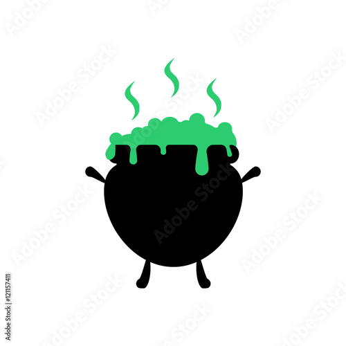 Witch cauldron illustration