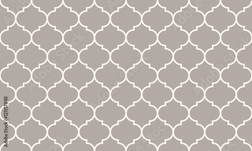 Seamless anthracite gray wide moroccan pattern vector