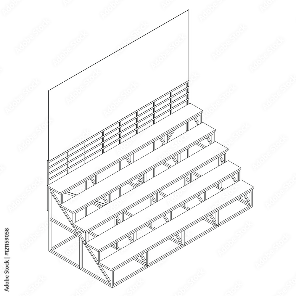 Bleacher illustration vector Stock Vector Adobe Stock