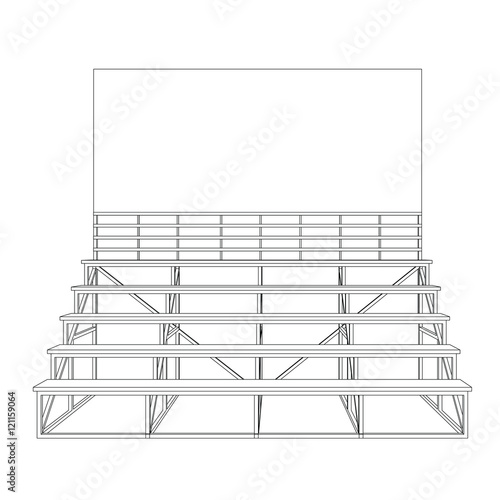 Bleacher illustration vector