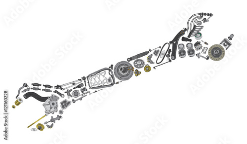 Original equipment spare auto parts make in wrench