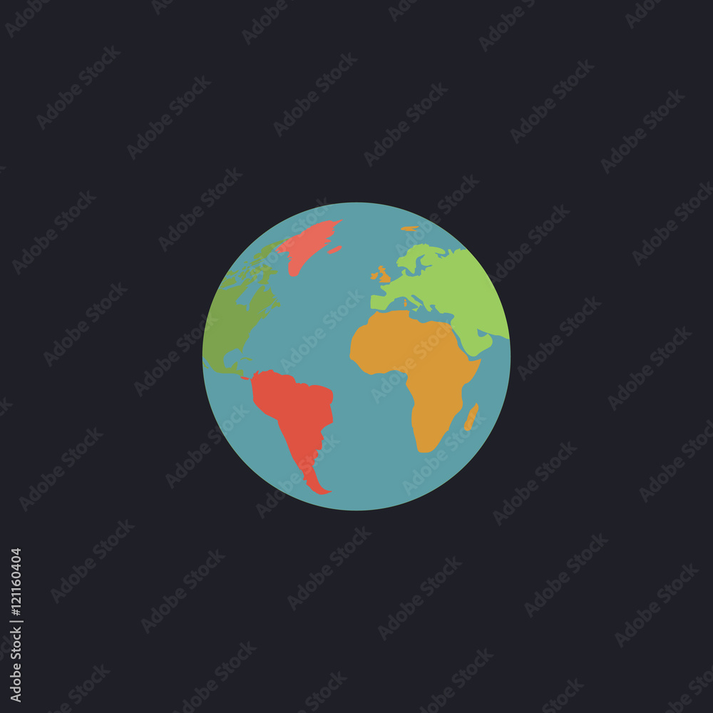 Globe earth computer symbol Globe earth computer symbol
