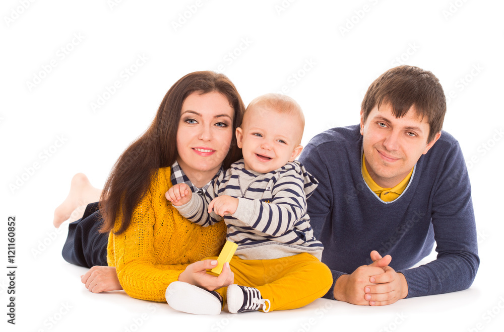 Family with baby