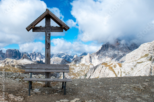 Cross in the alps / Dolomites in the North of Italy, South Tirol
