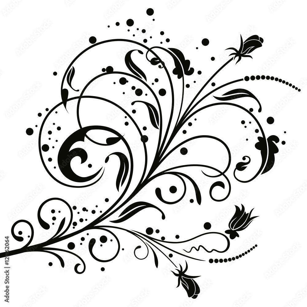 Vector floral pattern.