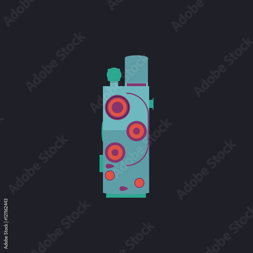 Retro cinema computer symbol