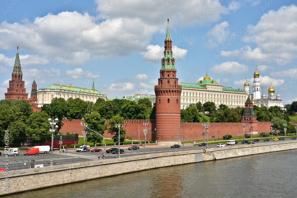 The Kremlin embankment in Moscow.