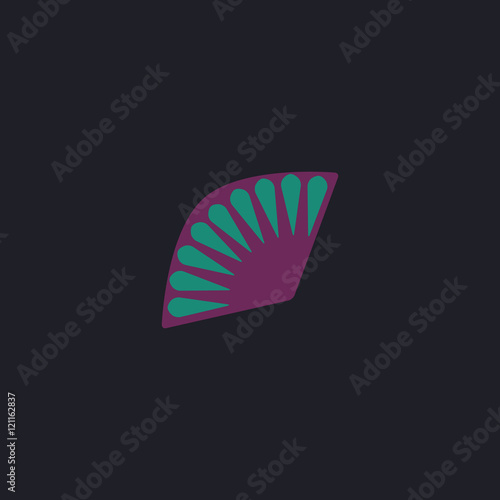 Folding fan computer symbol