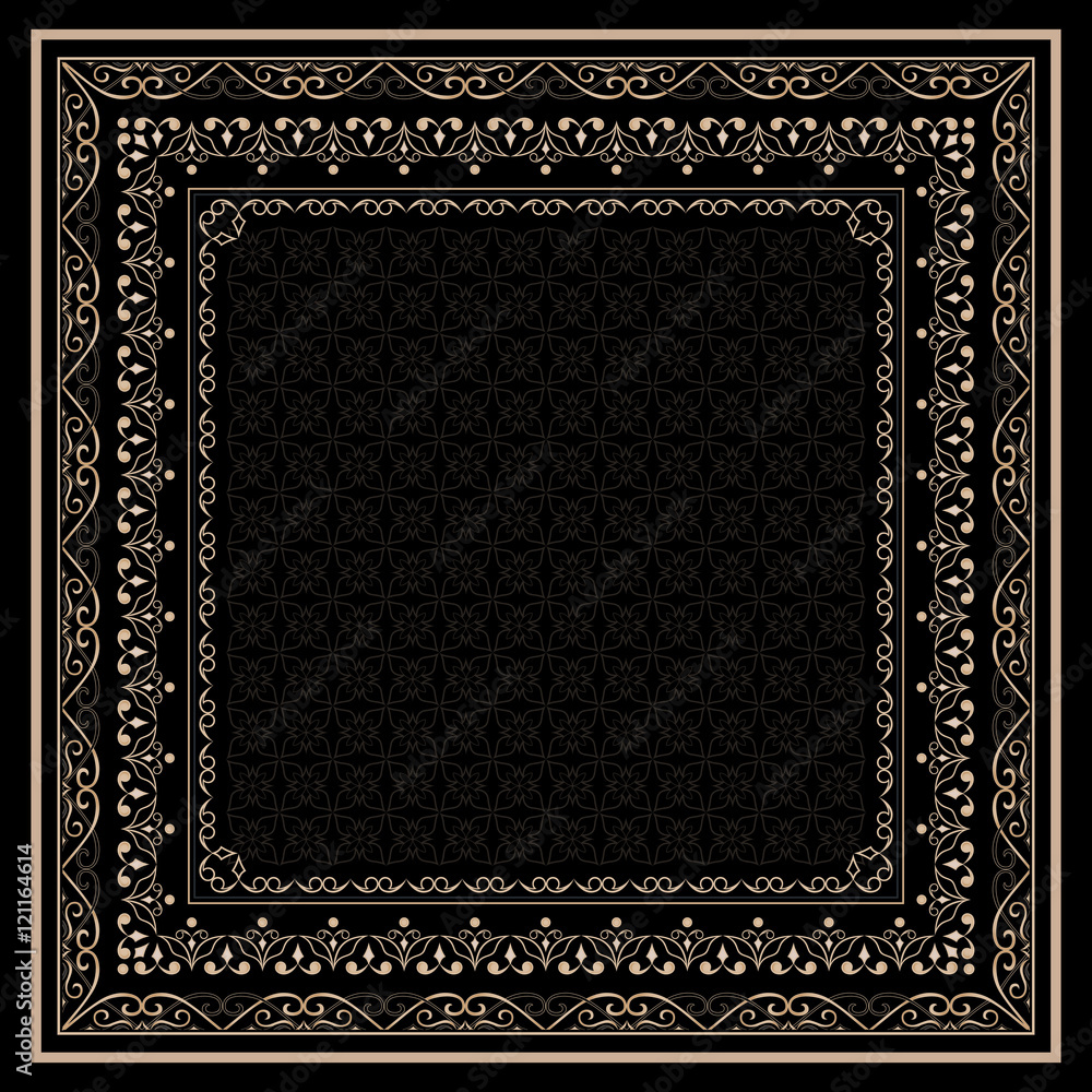 Vectorl frame in Eastern style. Vectorl frame in Eastern style.