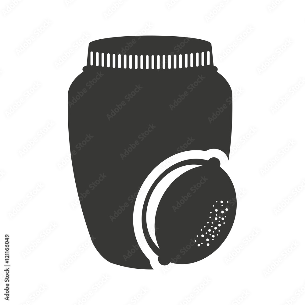 canned fruit in mason jar monochrome silhouette vector illustration design canned fruit in mason jar monochrome silhouette vector illustration design