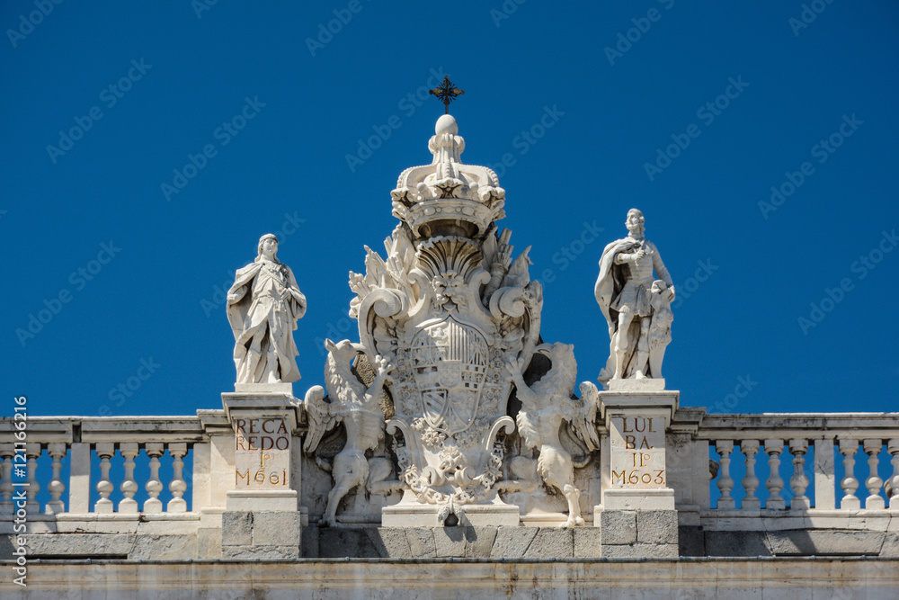 Detalle del Palacio Real, Madrid, España