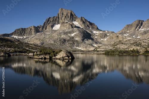 Fényképezés Banner Peak Reflecting on Thousand Island Lake, Ansel Adams Wilderness