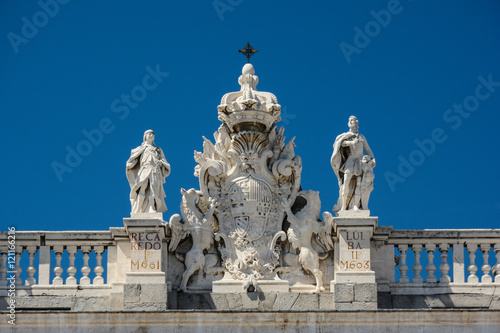 Detalle del Palacio Real, Madrid, España