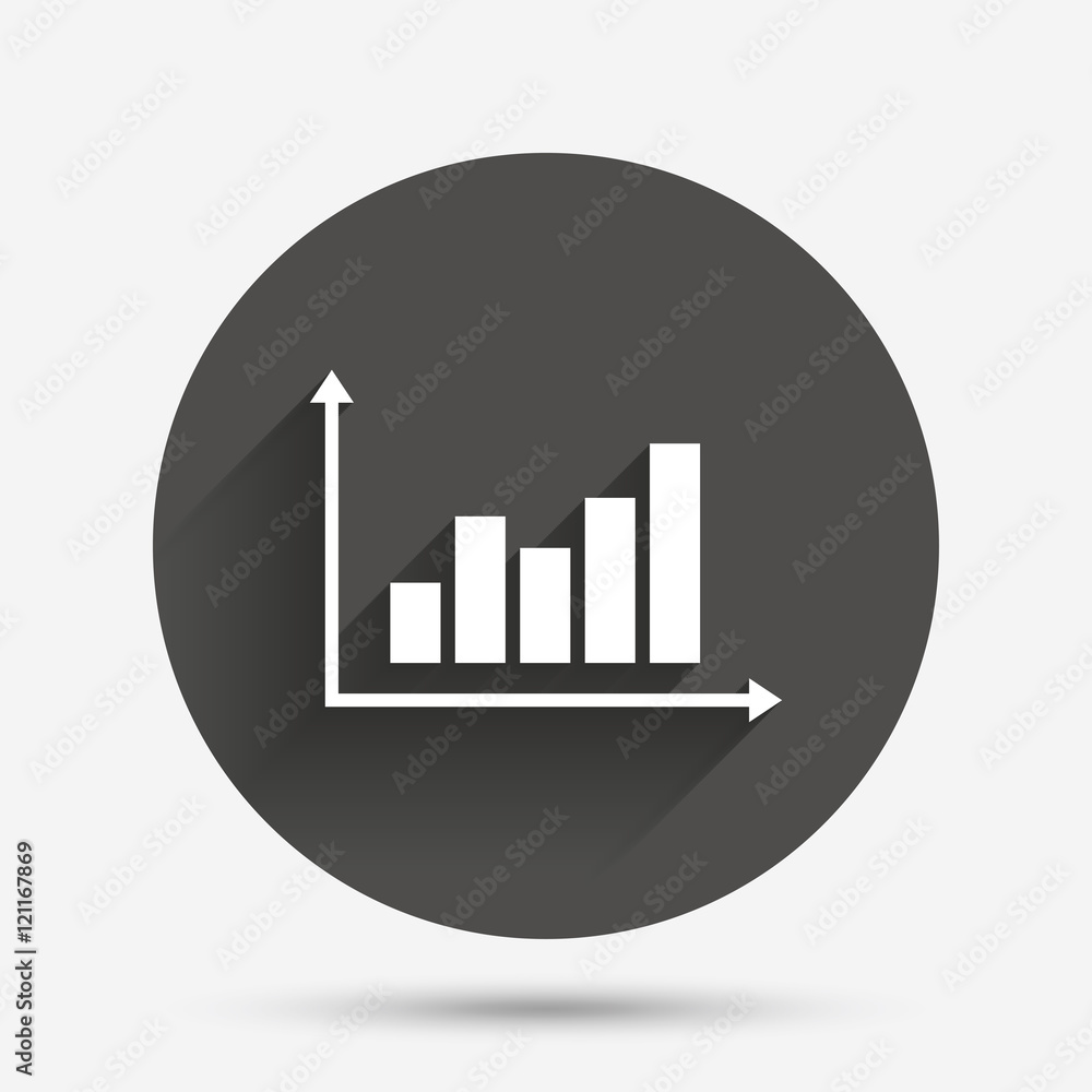 Graph chart sign icon. Diagram symbol. Graph chart sign icon. Diagram symbol.