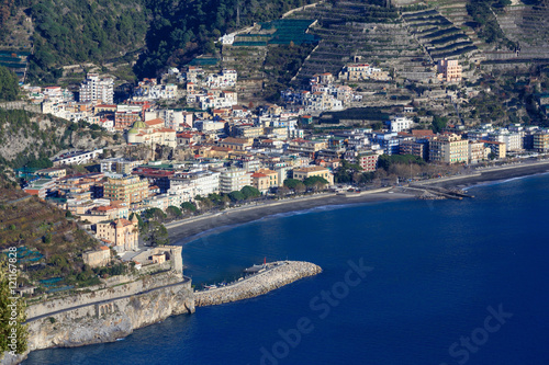 Amalfi coast sea view.