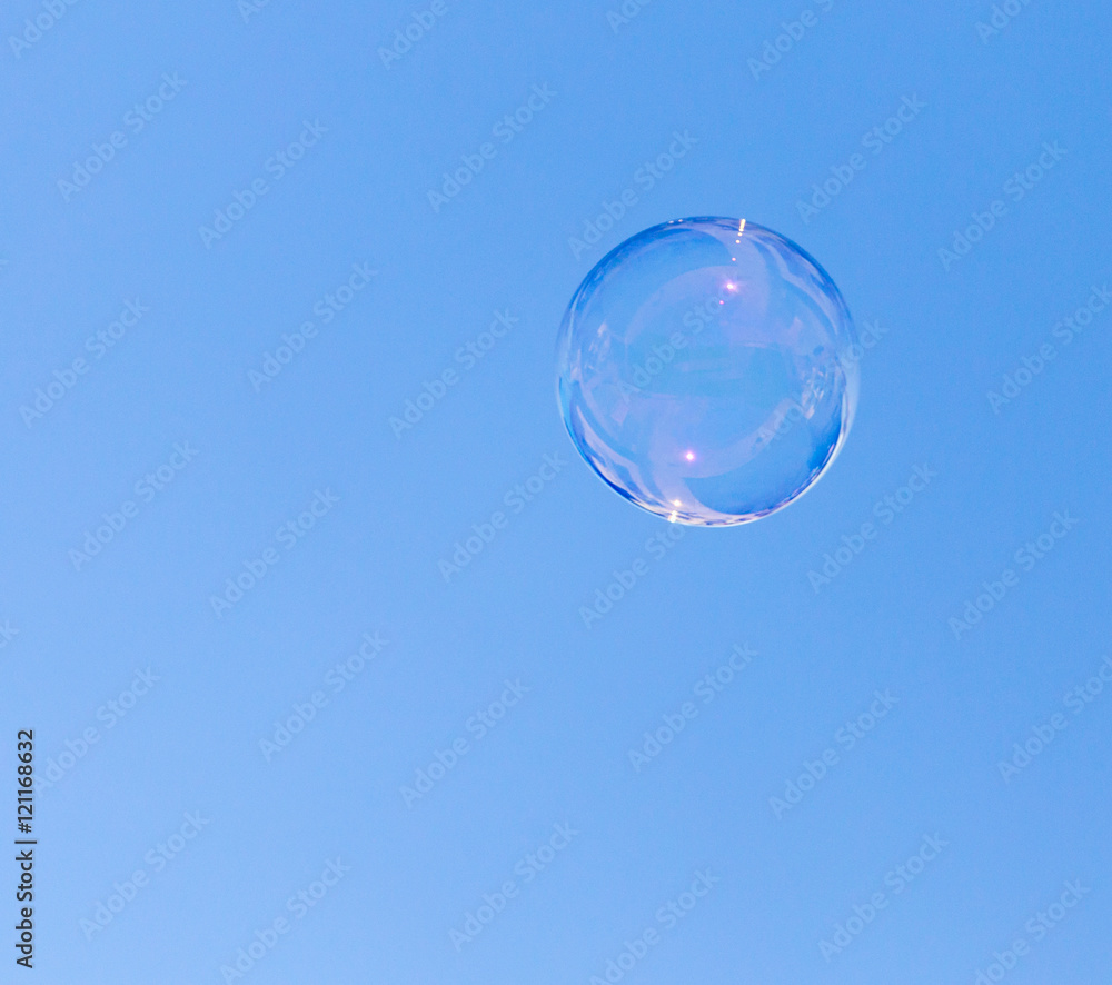 bubble on the blue sky bubble on the blue sky