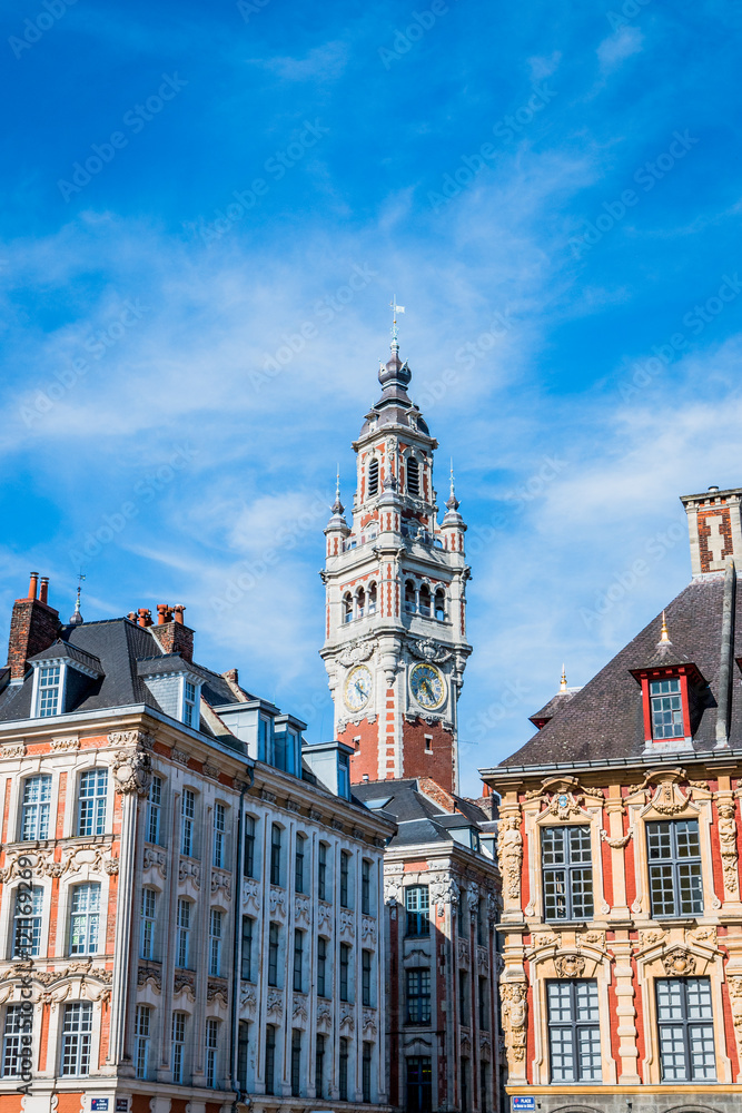 Obraz premium Le beffroi de la chambre du commerce et d'industrie de Lille