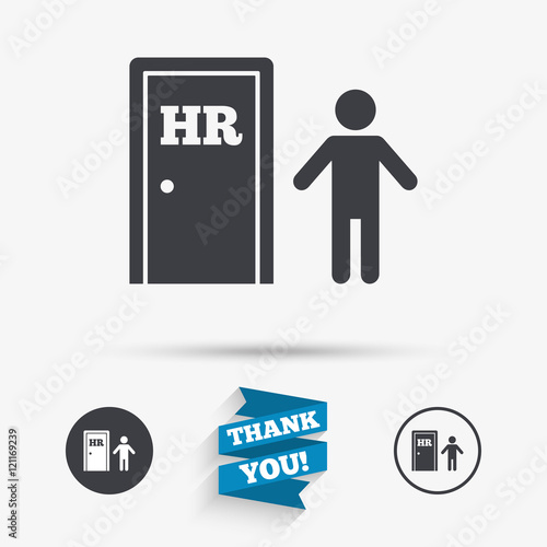 Human resources sign icon. HR symbol