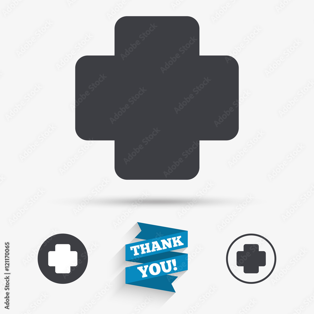 Medical cross sign icon. Diagnostics symbol. Medical cross sign icon. Diagnostics symbol.