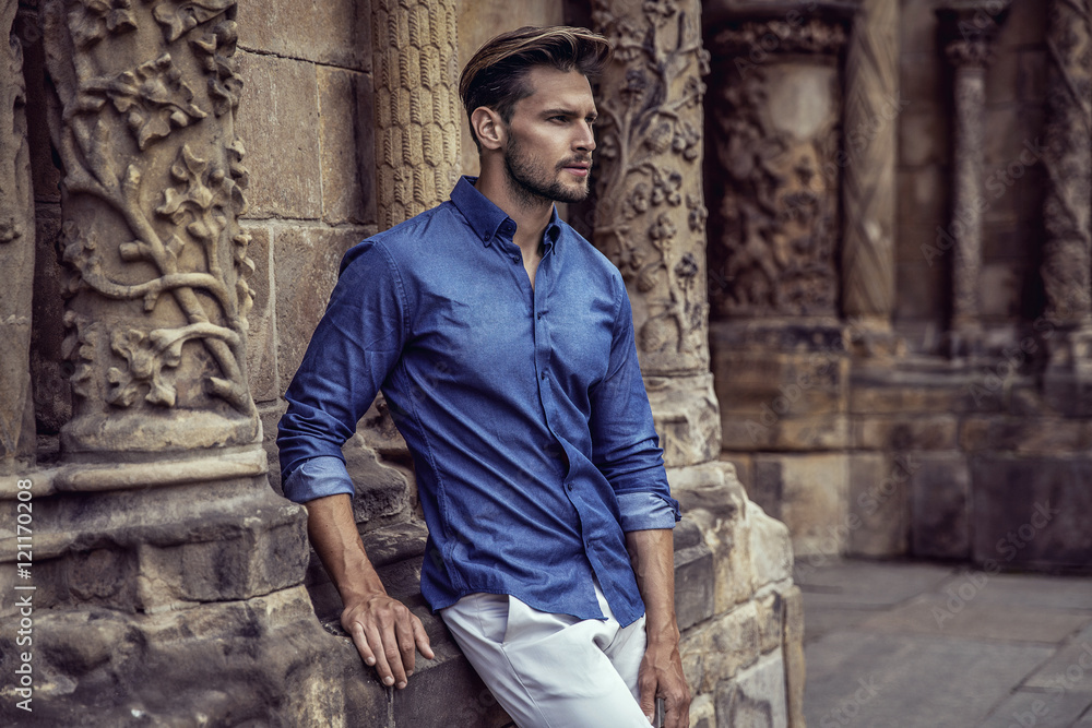 Obraz premium Handsome male model posing