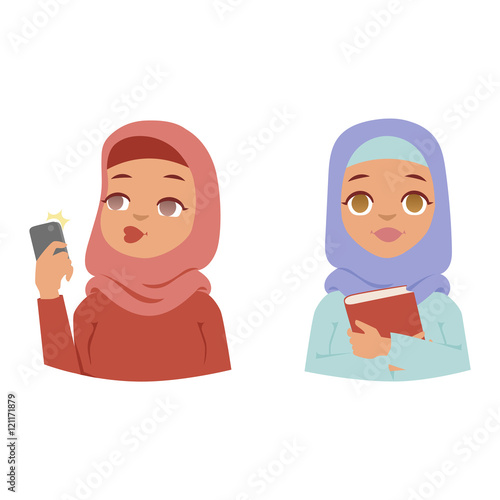 Arabic woman vector
