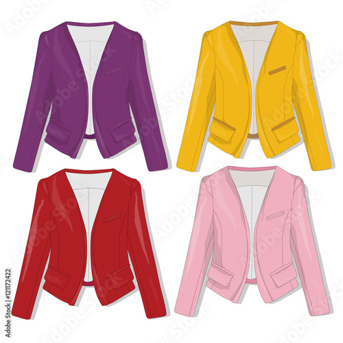 Jacket. Clothes collection.Vector.