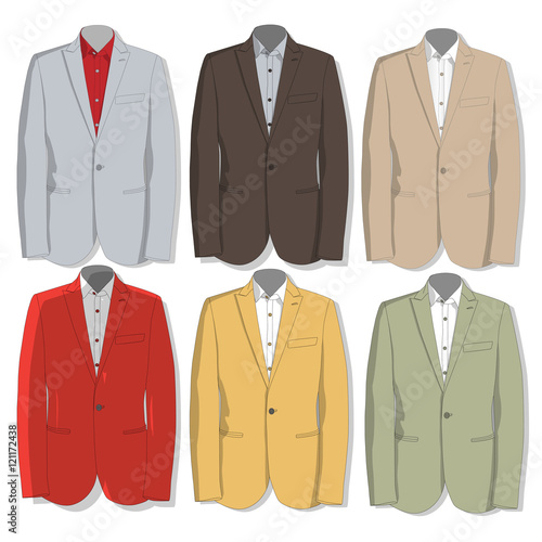 Jacket. Clothes collection.Vector.