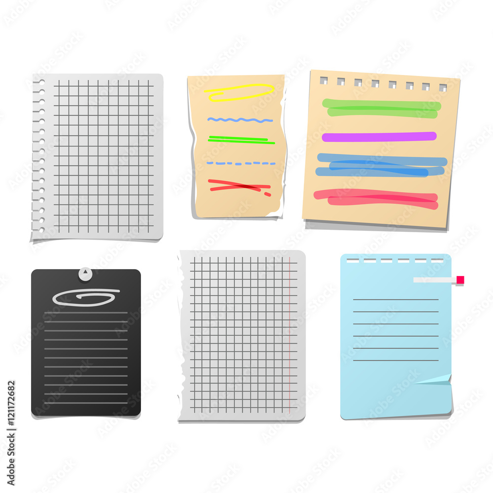 Sticker notes vector illustration. Sticker notes vector illustration.