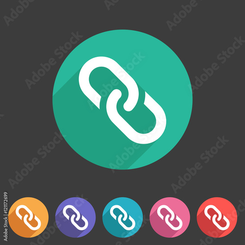 link chain icon flat web sign symbol logo label