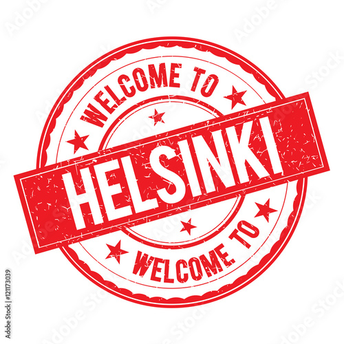 Welcome to HELSINKI Stamp Sign Vector.