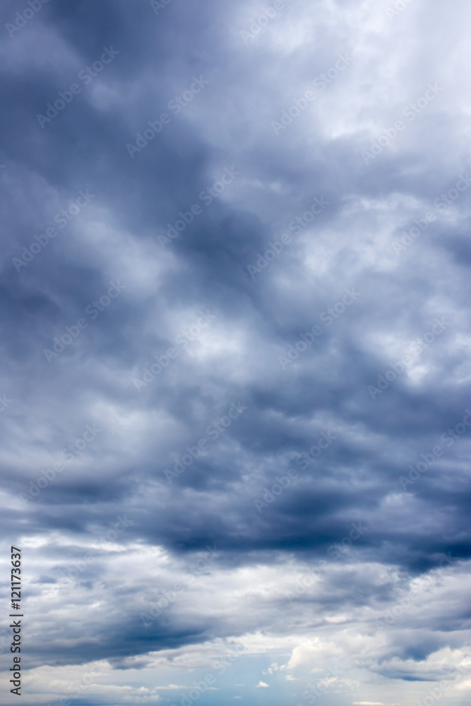 black clouds in the sky as the background