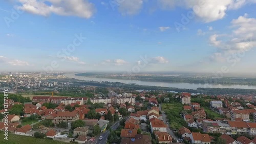 Wallpaper Mural Flight over the city of Belgrade.Aerial view of the city Beograd. "Visnjicka banja",house-warming,settlement Torontodigital.ca